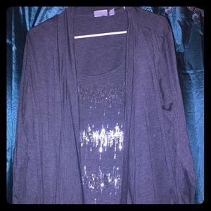 Women’s Grey sequin blouse